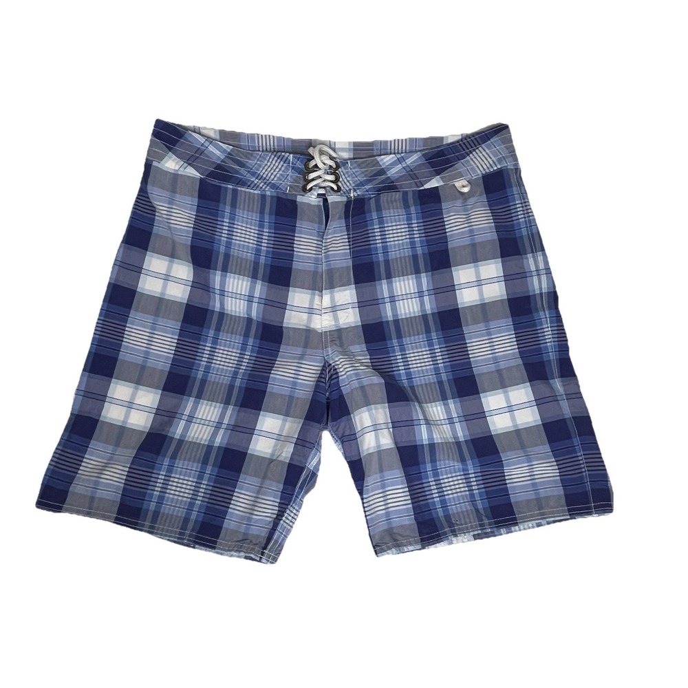 Vintage Polo Ralph Lauren Men's Swim Wear 9" Unlined Board Shorts Plaid size 36